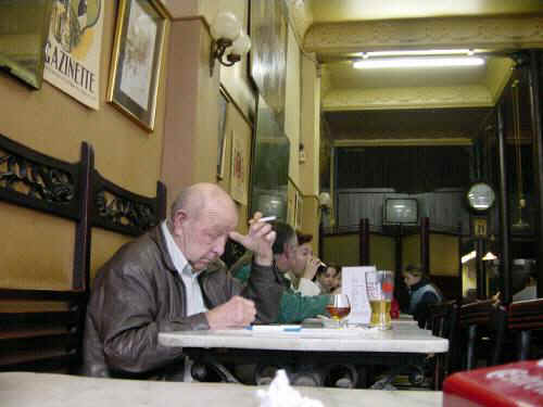 Barcelona, café en la calle Bailén, 2002